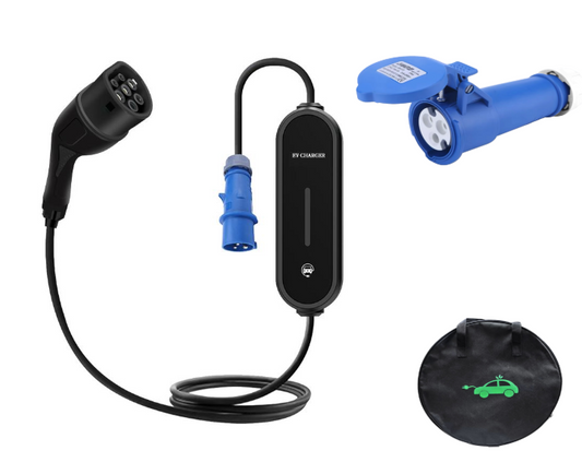 MRS-EP1 3.5KW 7KW Type 2 (EU) portable in-cable control box (ICCB) AC charging gun for EV with LED indicator