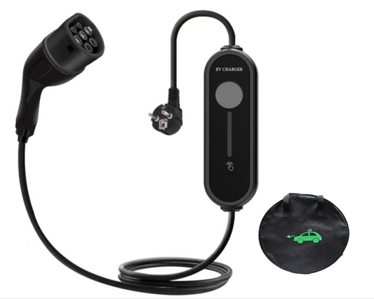 MRS-EP2 3.5KW 7KW Type 2 (EU) portable in-cable control box (ICCB) AC charging gun for EV with Numeric digital-display screen Stepless Current Adjustment