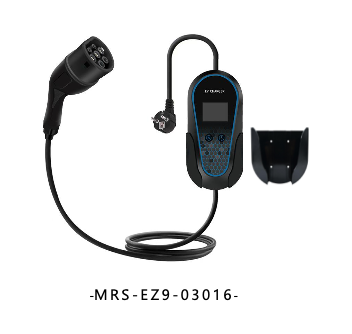 MRS-EZ9 3.5KW 7KW Type 2 (EU) portable in-cable control box (ICCB) AC charging gun for EV with Numeric digital-display screen Scheduled Charging Current Adjustment