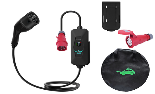 AC | TYPE 2 | Portable | Wall-Mountable | MRS-EA2 11KW 22KW EV Charging Gun, Three-phase, Stepless Current Adjustment