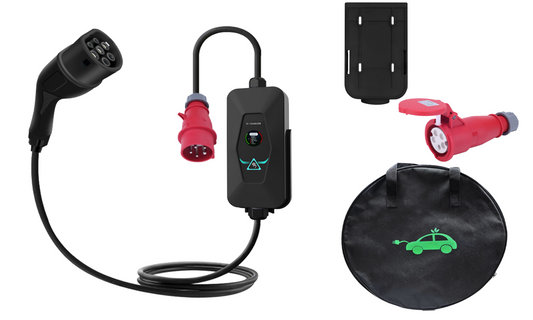 MRS-EA2 11KW 22KW Type 2 (EU) portable AC charging gun for EV Wall/Pole-mounted Three-phase with Stepless Current Adjustment