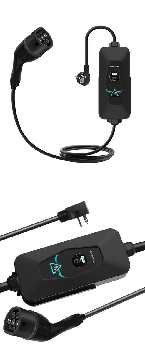 Type 2 3.5KW 7KW (EU) portable  AC charging gun for EV Wall/Pole-mounted Singel Phase with Stepless Current Adjustment