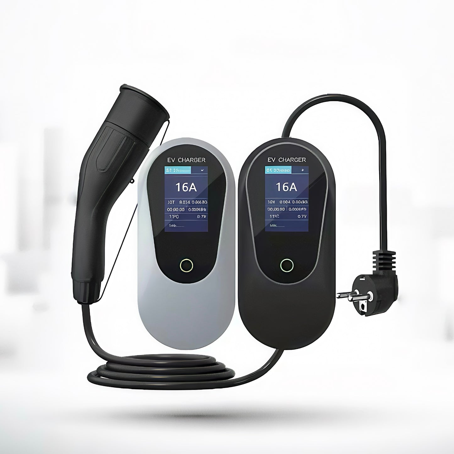 ChargePapa T4A | 3.5kW - 22kW Pro Portable EV Charger (2.8" LCD, App & WiFi)