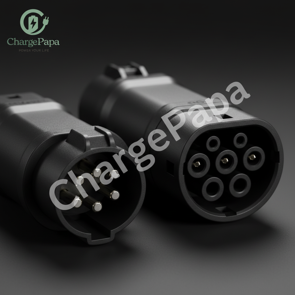 Type 1 to Type 2 Adapter (32A / AC 110-250V) Detail Watermark