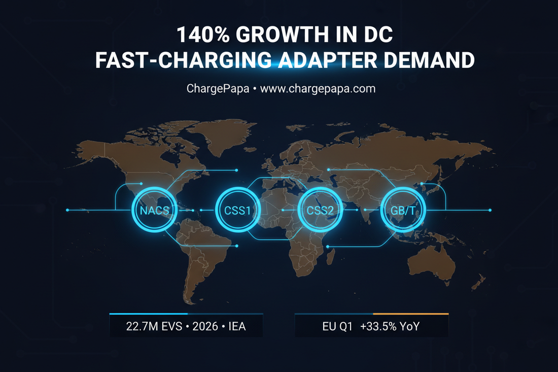 ChargePapa Reports 140% Growth in DC Fast-Charging Adapter Demand Amid Record EV Adoption