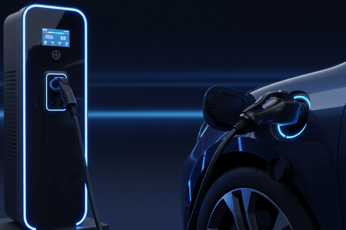 Illustration of public DC charging; not a verified BYD or Smart-Link installation