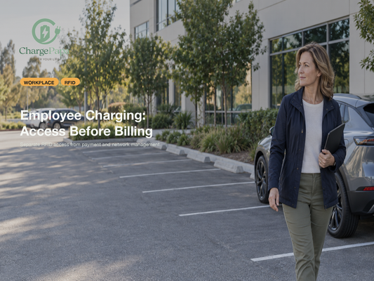 ChargePapa blog cover for Before Billing or OCPP, Should a Small Office Start with RFID Access for Employee EV Charging?