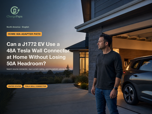 Can a J1772 EV Use a 48A Tesla Wall Connector at Home Without Giving Up 50A Headroom?