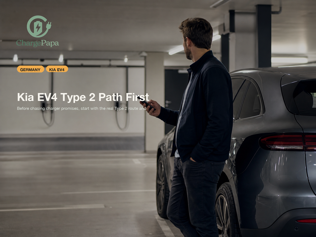 ChargePapa blog cover for Was sollten fruehe Kia-EV4-Sucher in Europa zuerst ueber ihren Type-2-Ladepfad verstehen?