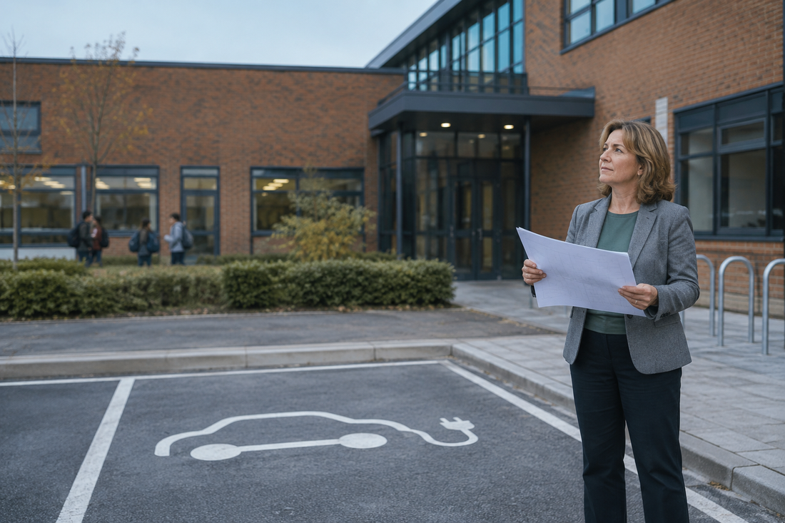 EV owner planning a hotel stay with an imported electric vehicle
