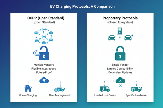 OCPP vs Proprietary EV Charger Protocols: Why It Matters for Home and Fleet Charging (2026)