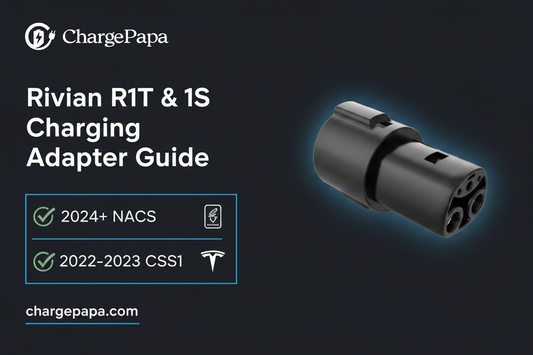 Rivian R1T and R1S charging adapter guide — J1772 to NACS for 2024+, NACS to CCS1 for 2022–2023 Supercharger access