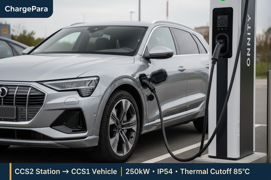 Will ChargePapa’s CCS2 to CCS1 DC Fast Charging Adapter Work for a US-Spec Audi Q8 e-tron in Europe?