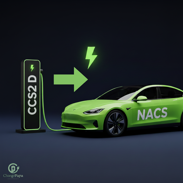 Carga rápida de CC tu Tesla en una estación CCS2