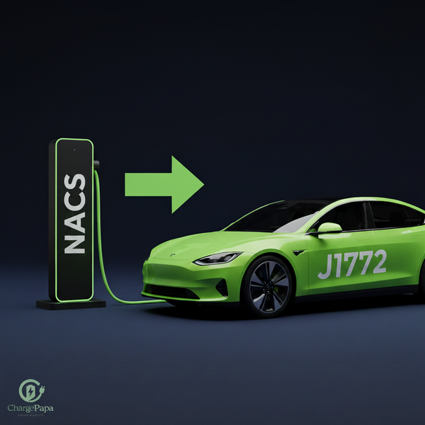 Carga tu coche J1772 en una estación NACS