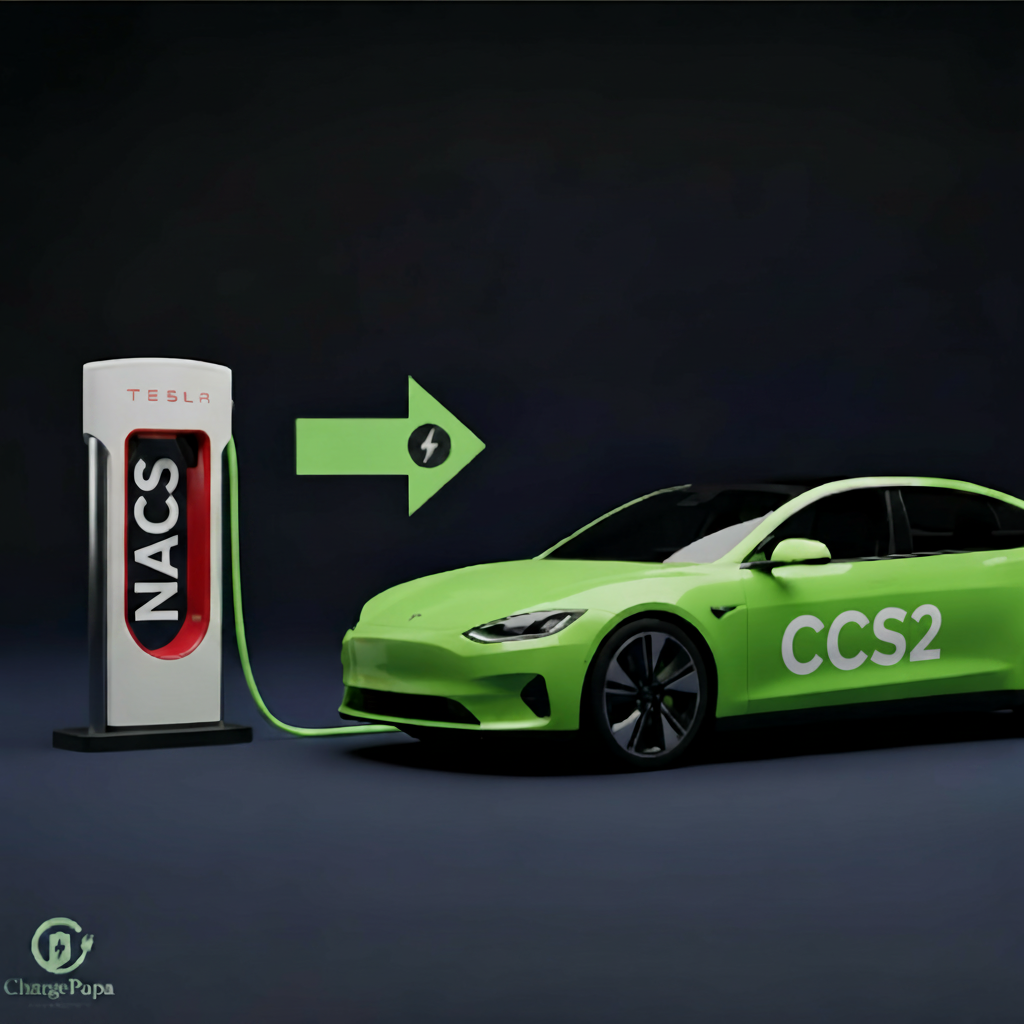 DC Fast Charge Your CCS2 Car at a Tesla Charging Station