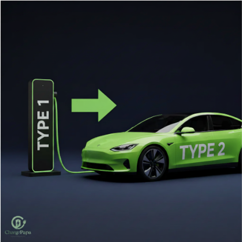 Charge Your Type 2 Car at a Type 1 Station