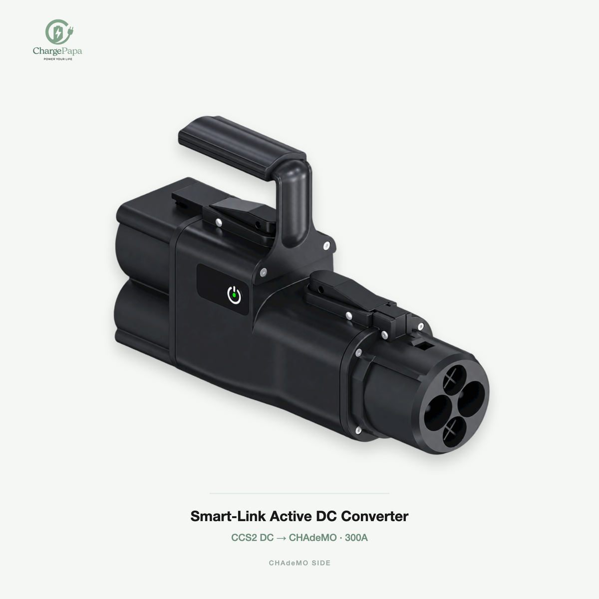 ChargePapa Smart-Link CCS2 to CHAdeMO adapter — 300A catalog view, CHAdeMO side