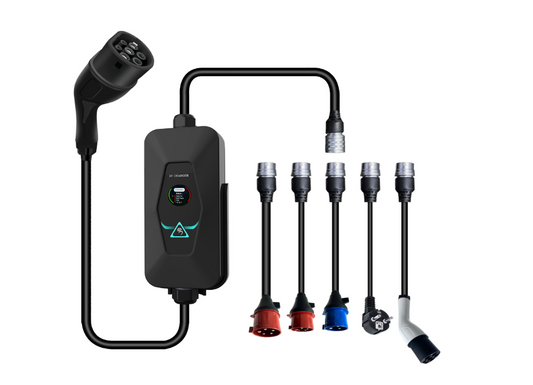 (5-in-1) AC Type 2 (European Standard) Multi-Function Portable Charging Gun