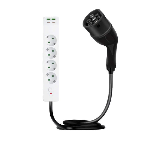 AC | Type 2 | Portable | 220V-250V 3.5KW 16A Euro Standard Discharge Power Strip