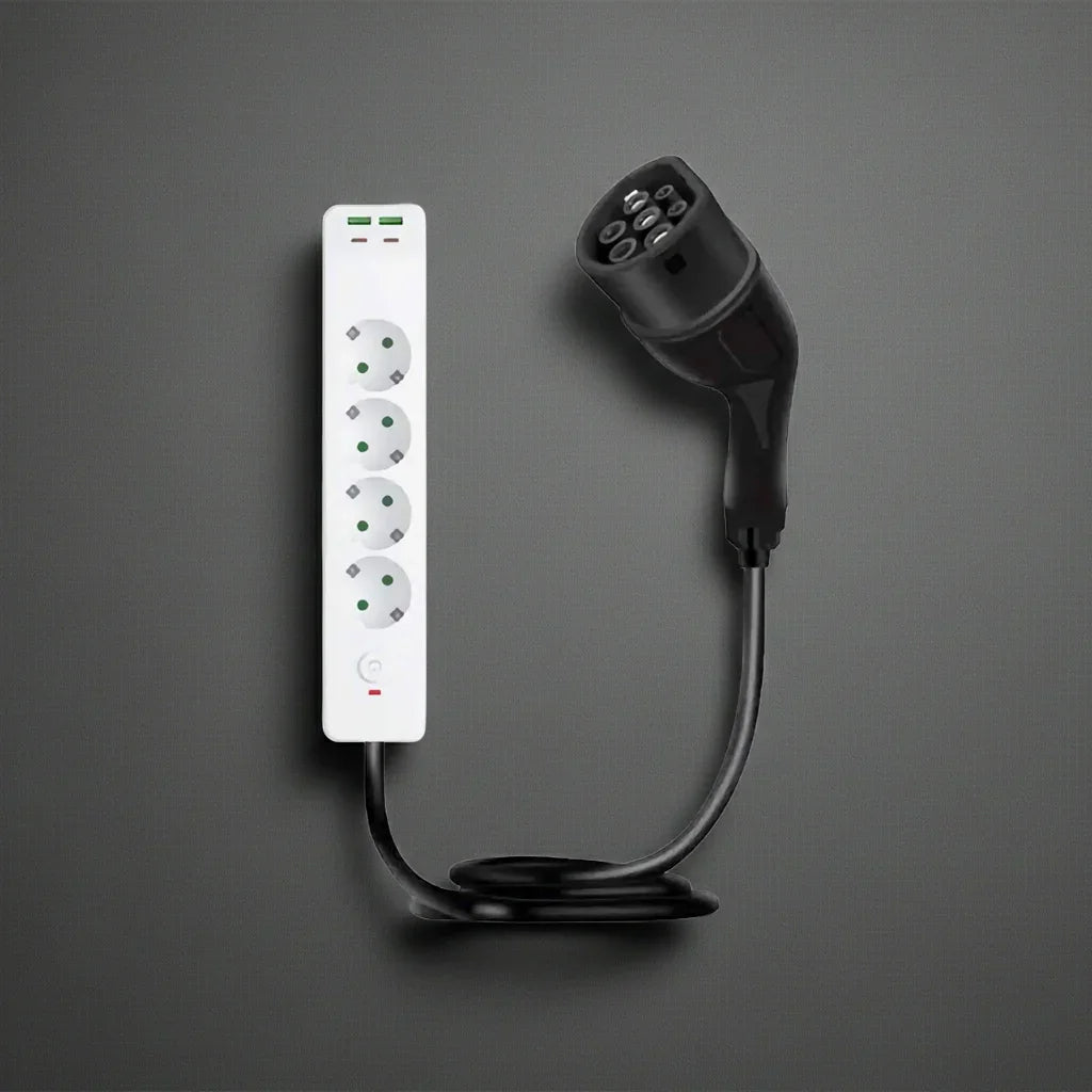 ChargePapa V2L-EU | 16A Vehicle-to-Load Discharge Adapter (Type 2 to EU Sockets)