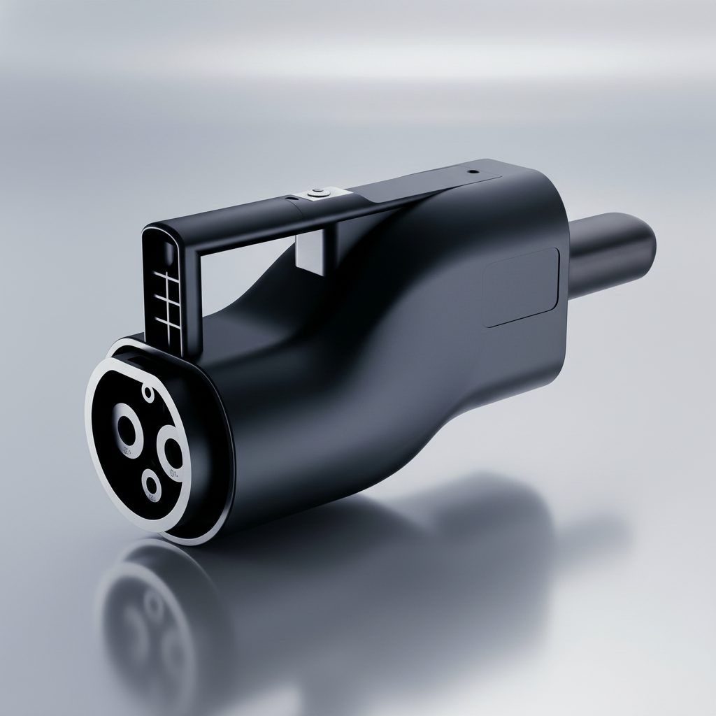 GB/T to Tesla (NACS) DC Fast Charging Adapter (250A / 1000V) 45-degree Side Profile