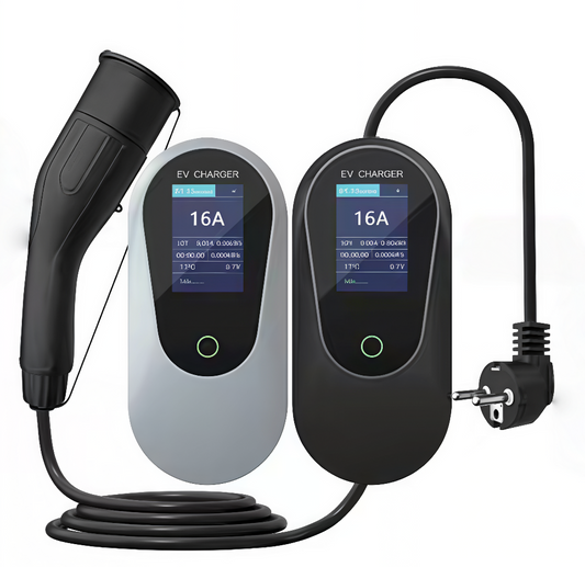 ChargePapa T4A | 3.5kW - 22kW Pro Portable EV Charger (2.8" LCD, App & WiFi)