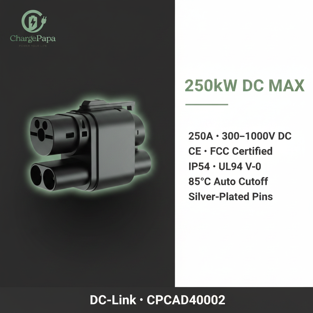 CCS2 to CCS1 Fast Charging Adapter (250kW / US Spec EV)