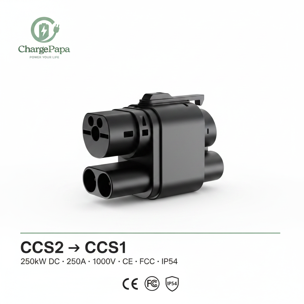 CCS2 to CCS1 Fast Charging Adapter (250kW / US Spec EV)