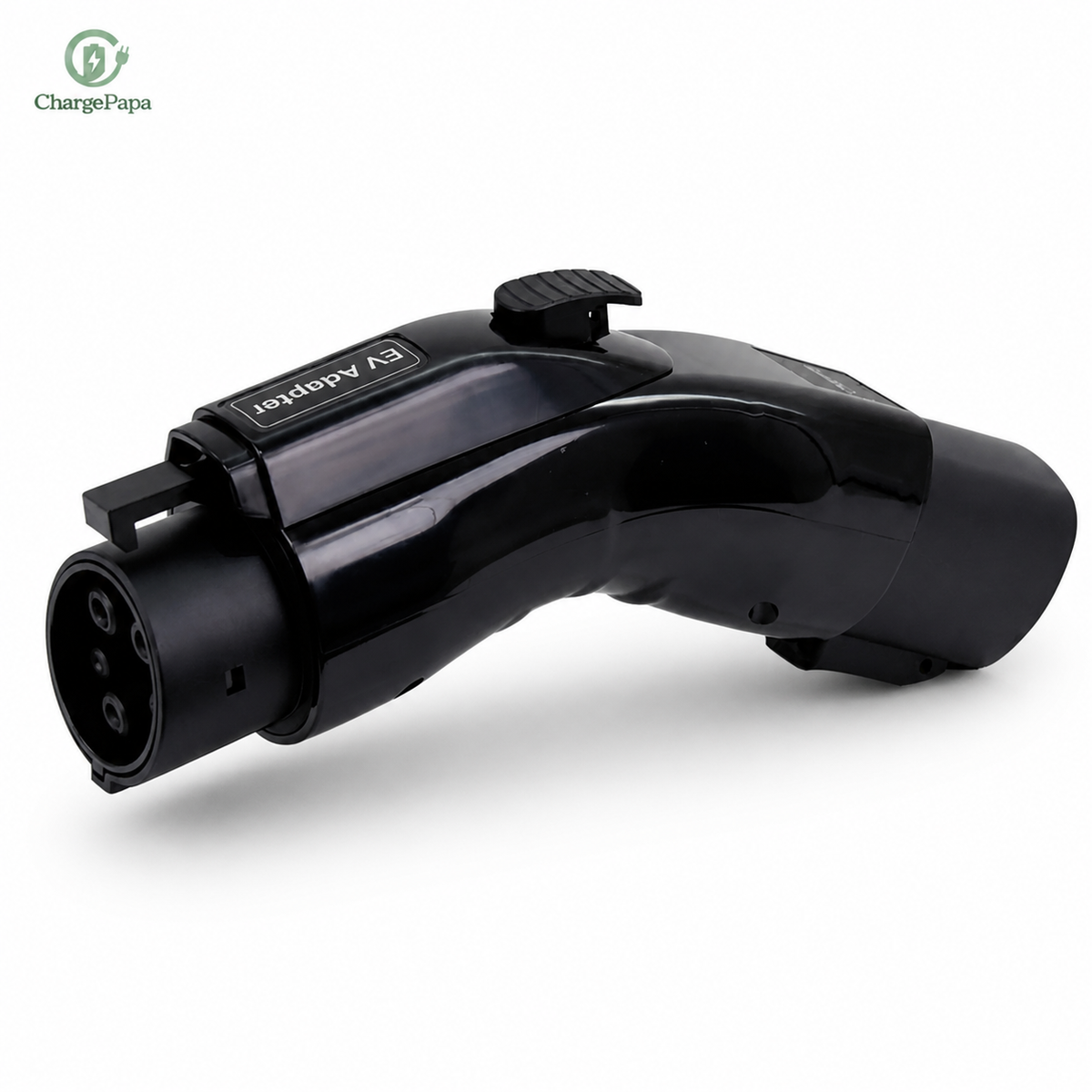 ChargePapa Omni-Link Tesla to J1772 right angle adapter product hero
