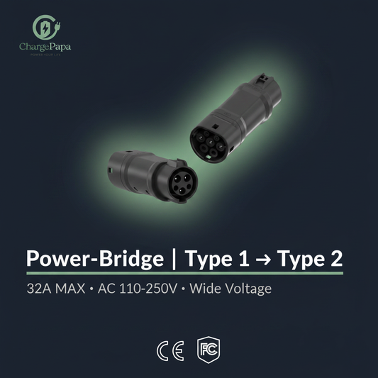 Type 1 to Type 2 Adapter (32A / AC 110-250V)