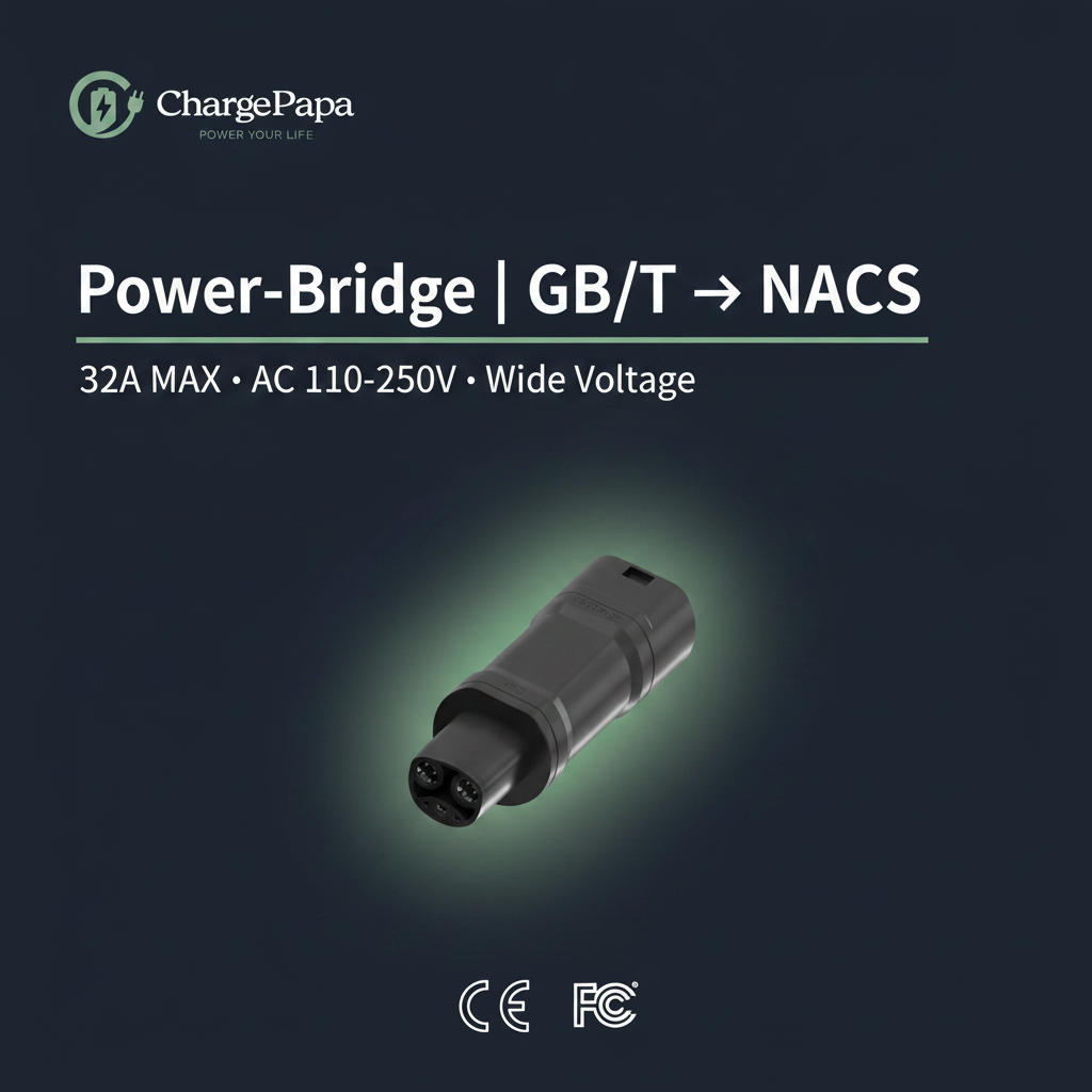 Power-Bridge | GB/T to NACS Adapter (32A / AC 110-250V)