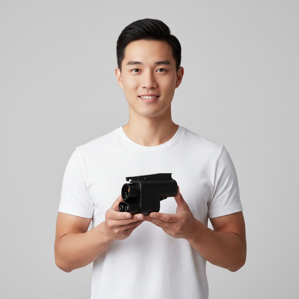 Model Holding NACS to CCS1 Adapter