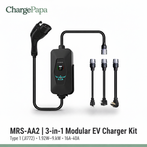 ChargePapa MRS-AA2 3-in-1 Type 1 EV charger kit main image — Standard Character Mark