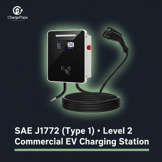 ChargePapa MRS-AJ | Commercial Level 2 EV Charging Station (Type 1, 32A-48A)