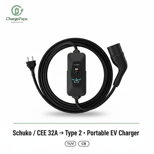 ChargePapa MRS-EA2 | 3.5kW-7kW Single-Phase Portable EV Charger 