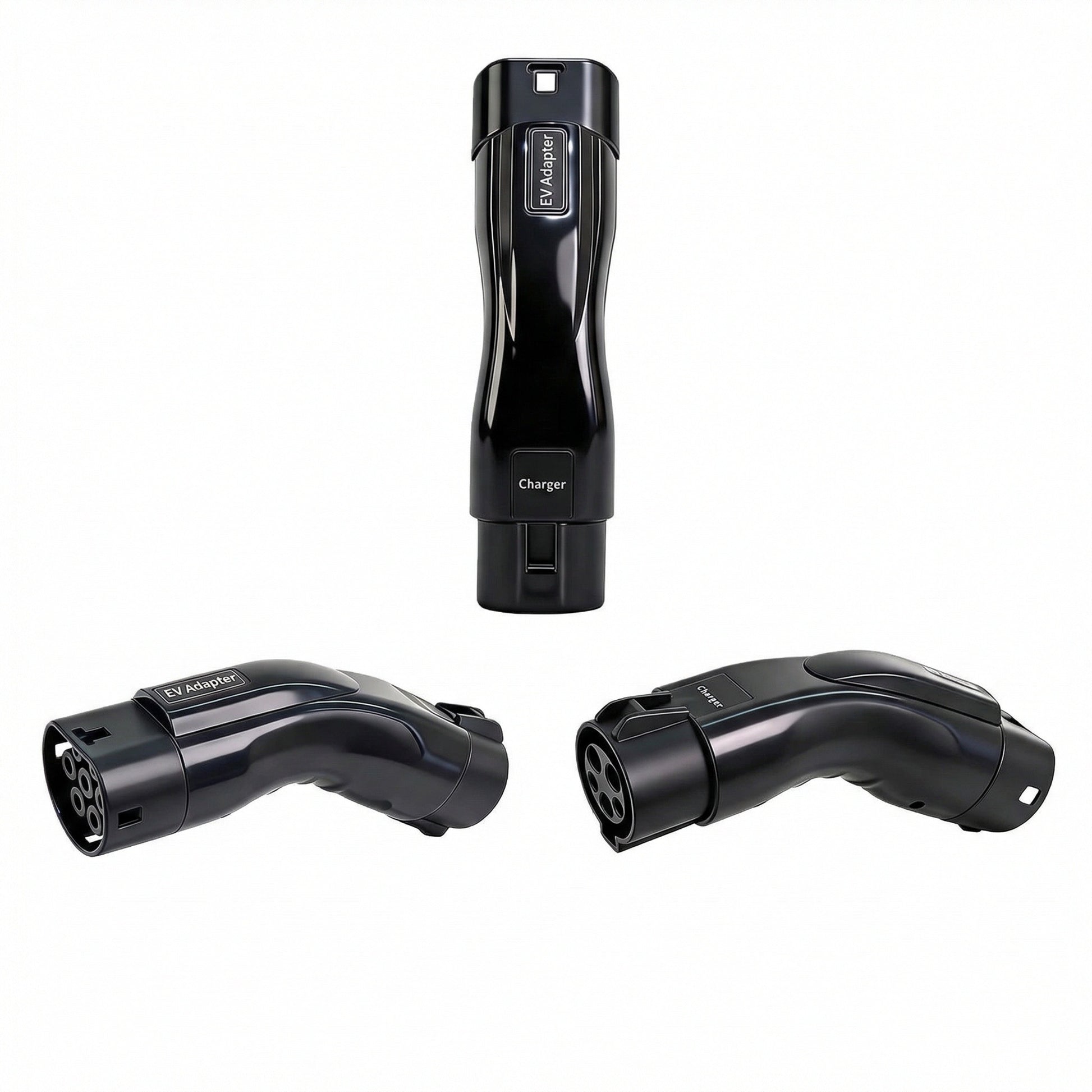 ChargePapa Omni-Link | Adaptador en ángulo recto de tipo 1 (J1772) a tipo 2 Pro (50 A / monofásico)