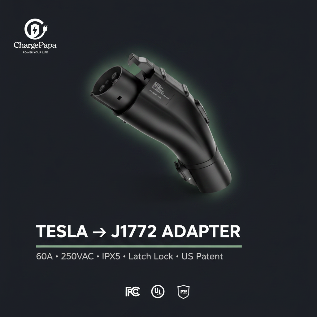 Tesla to J1772 Dark Poster