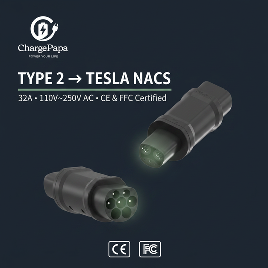 Type 2 to NACS Dark Poster