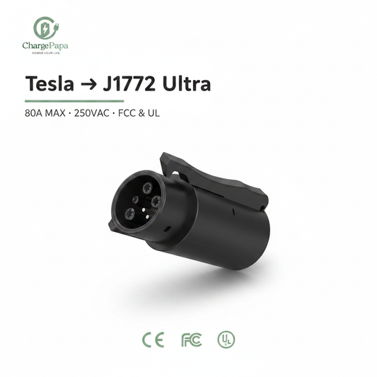  Tesla to J1772 Adapter Ultra (80A Max / 250VAC)