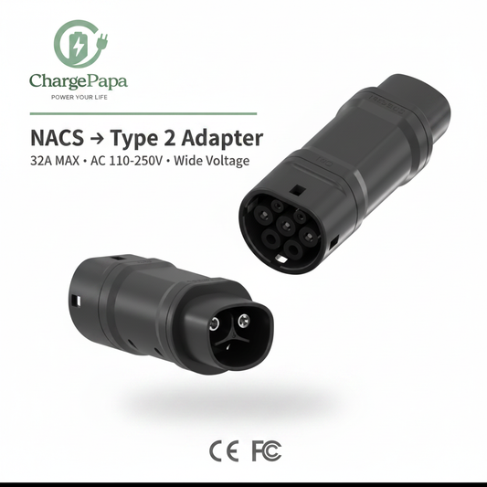 NACS to Type 2 Adapter (32A / AC 110-250V)