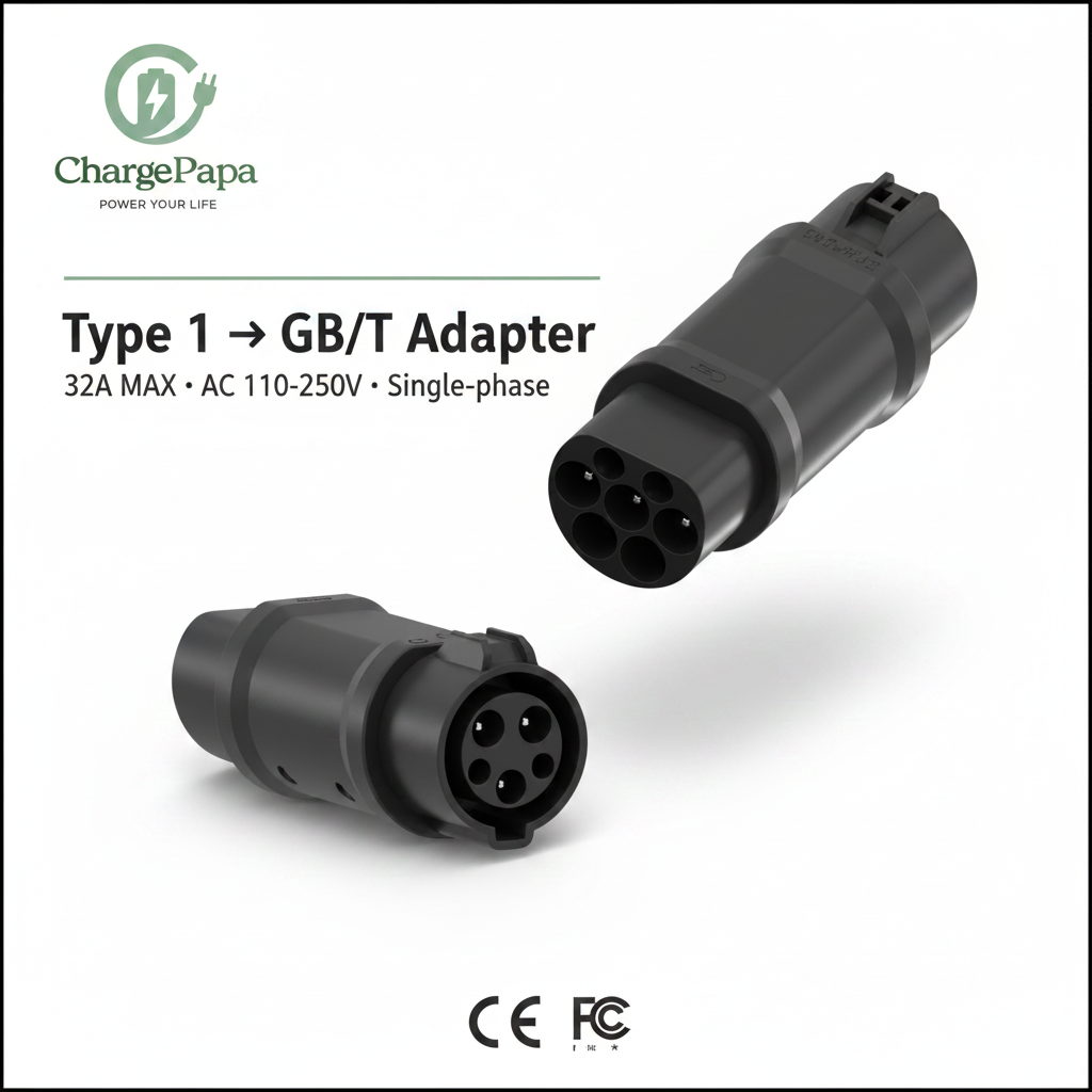 Type 1 to GB/T Adapter (32A / AC 110-250V)